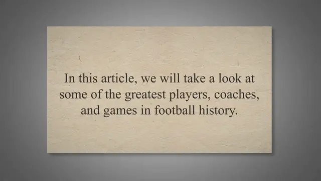 'Video thumbnail for The Legends of Football: The Greatest Players, Coaches, and Games'