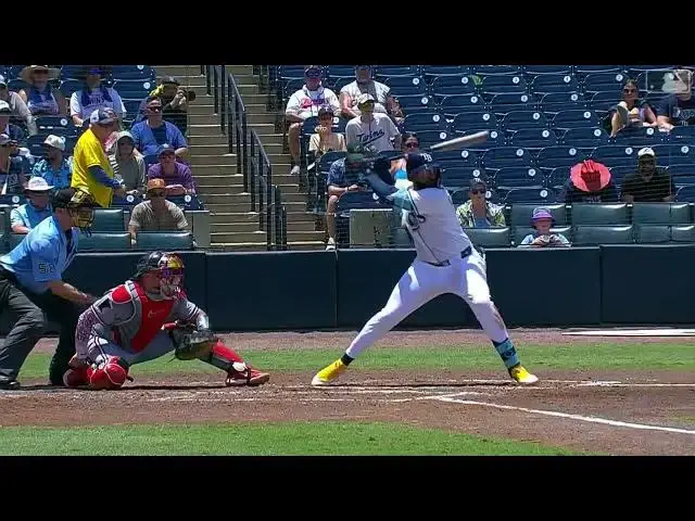 'Video thumbnail for Junior Caminero SLUGS a Two-Run Home Run! | 10th HR of 2025 | Tampa Bay Rays | 05/28/2025'
