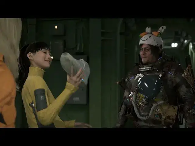 'Video thumbnail for Death Stranding 2 - Episode 7: Rainy Throws Her Shoe with Tomorrow To Predict the Weather | Cutscene'
