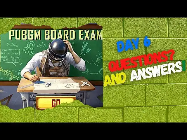 'Video thumbnail for PUBGM board exam day 6 questions | Day 6 questions and answers'