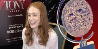 'Video thumbnail for Video: Sadie Sink Is Living for the Warm Embrace of Broadway'