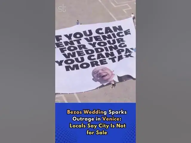 'Video thumbnail for Bezos Wedding Sparks Outrage in Venice: Locals Say City Is Not for Sale'