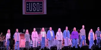 'Video thumbnail for Video: COME FROM AWAY Holds USO Concerts for U.S Military Community'