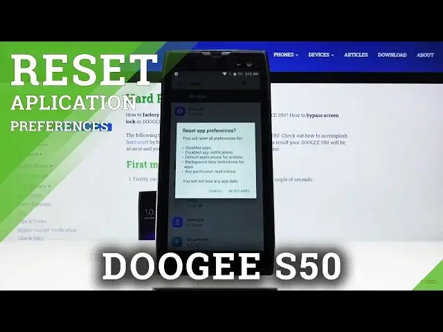 'Video thumbnail for How to Reset App Preferences in DOOGEE S50 – Restore Default App Setup'