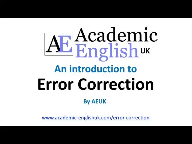 'Video thumbnail for Error Correction in Academic Writing (dialogic error correction)'