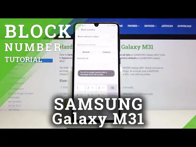 'Video thumbnail for How to Block Number in SAMSUNG GALAXY M31 - Block Texts'