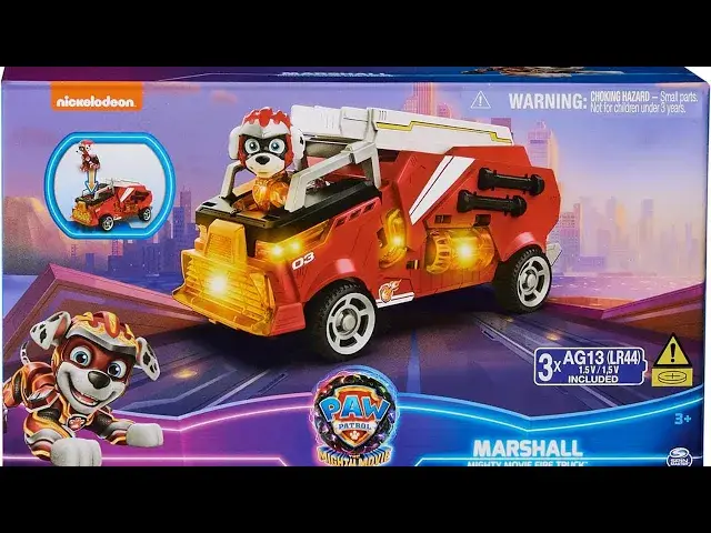 'Video thumbnail for The Mighty Movie, Firetruck Toy with Marshall Mighty Pups Action Figure | Explainer Video'