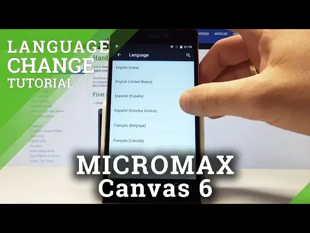 'Video thumbnail for How to Change Language on MICROMAX Canvas 6 - Set Up Language Settings'