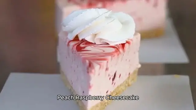 'Video thumbnail for Peach Raspberry Cheesecake recipe'