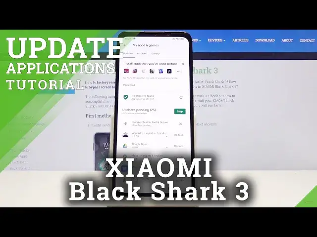 'Video thumbnail for How to Update Apps in XIAOMI Black Shark 3 – Newest Apps Version'