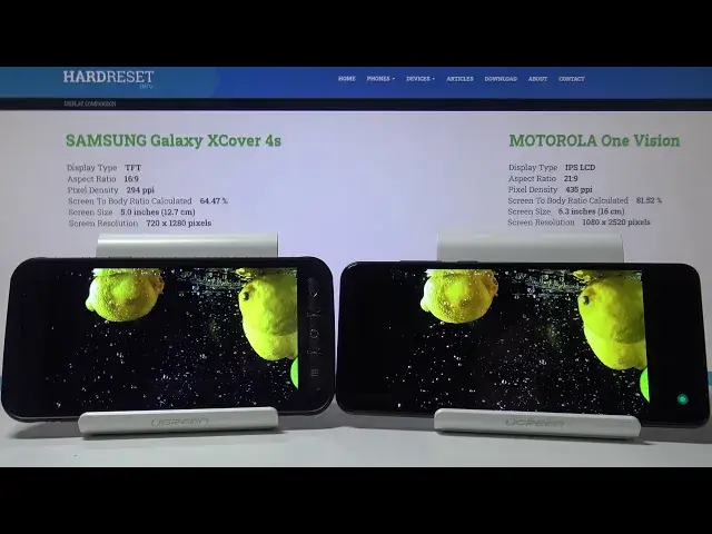 'Video thumbnail for Display Comparison MOTOROLA One Vision vs SAMSUNG Galaxy XCover 4s | Screen Test'