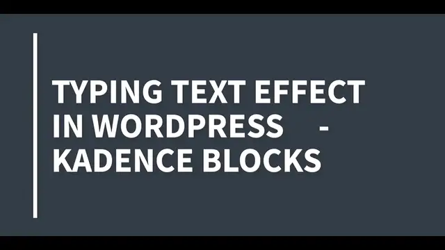 'Video thumbnail for How to Add Animated Typing Text Effect in Wordpress'
