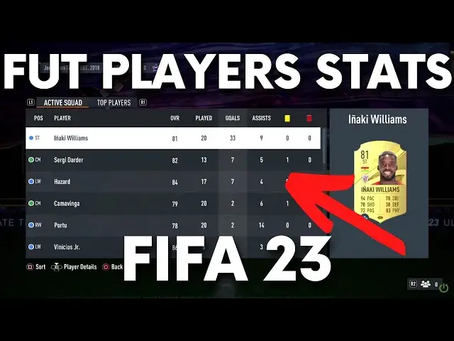 'Video thumbnail for How to Check FUT Players Stats in FIFA 23 - Goals, Assists, Cards, Games Played FUT 23'