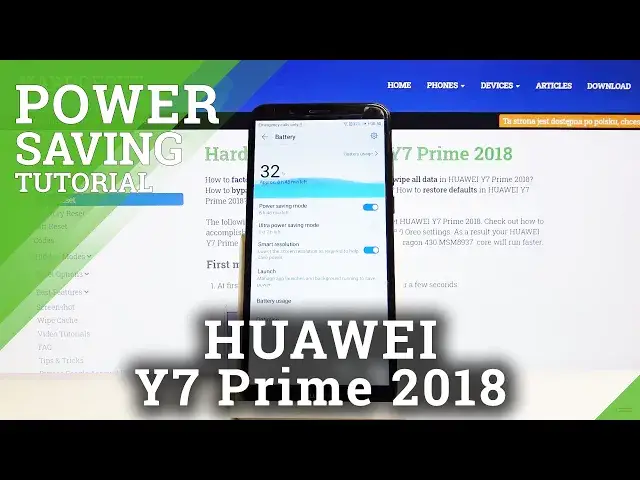 'Video thumbnail for How to Turn On / Off Power Saving Mode in HUAWEI Y7 Prime 2018 – Save Battery'