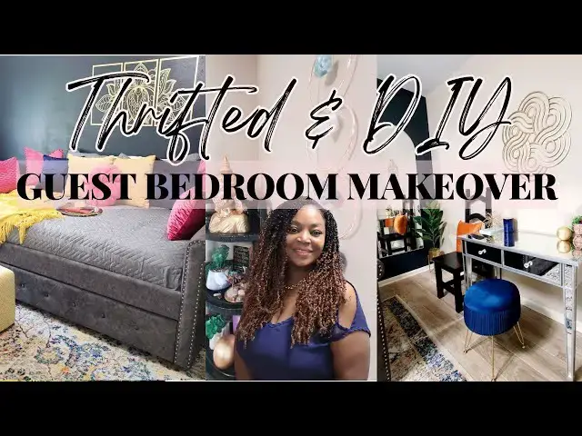 'Video thumbnail for Thrifted and DIY Guest Bedroom Makeover | Lani Does It | Budget Guest Bedroom, Thrifted Bedroom'
