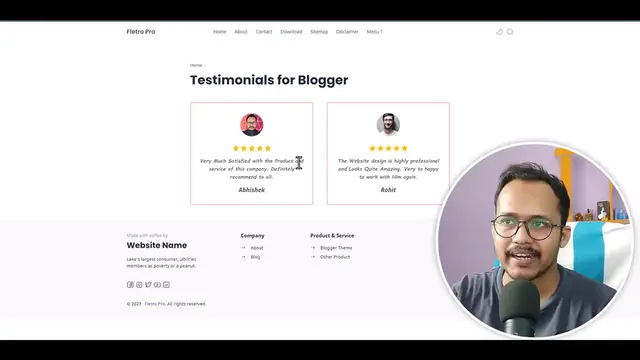 'Video thumbnail for How to Add a Testimonials Section in Blogger Website'