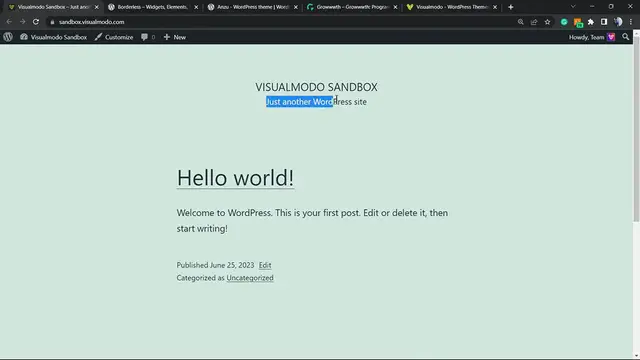 'Video thumbnail for How To Change The 'Just Another WordPress Site' Text Easily Tagline Tutorial'