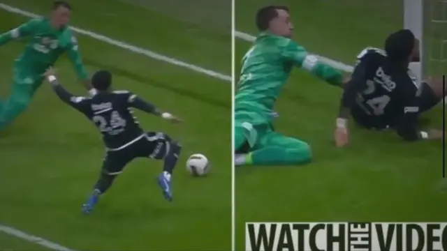 'Video thumbnail for Fernando Muslera Injury Saving Gesture for Valentin Rosier'