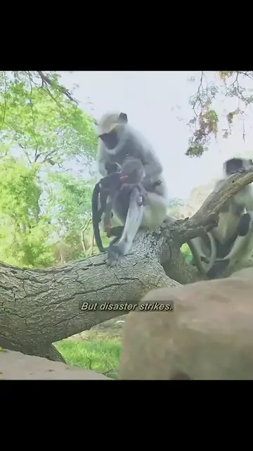 'Video thumbnail for Langur Monkeys they mourn what they think is a dead baby. '