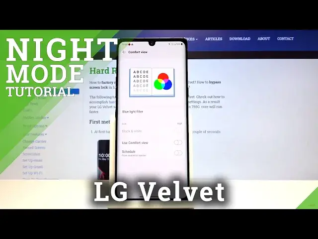 'Video thumbnail for How to Enable Eye Comfort Mode in LG Velvet – Comfort View'