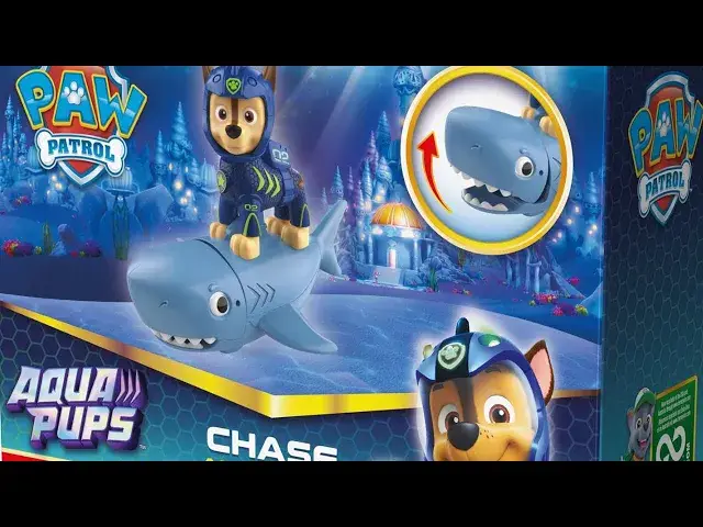 'Video thumbnail for PAW Patrol Aqua Pups Chase & Shark Action Figures Set'