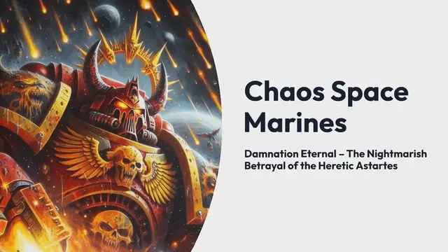 'Video thumbnail for Chaos Space Marines: Damnation Eternal – The Nightmarish Betrayal of the Heretic Astartes'