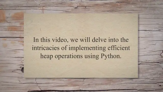 'Video thumbnail for Max Heapify Python: Efficient Heap Operations'