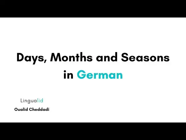 'Video thumbnail for Days, Months and Seasons in German'