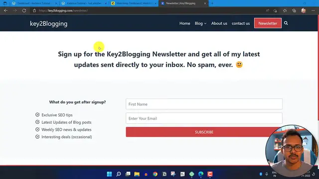 'Video thumbnail for How To Add  Email Newsletter Form in WordPress _ Email Signup Form _ Kadence Blocks'