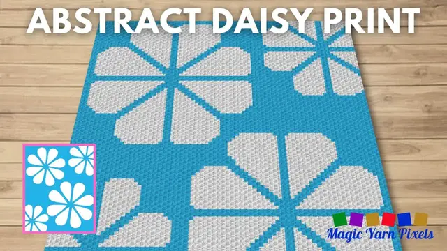 'Video thumbnail for FREE GRAPH Abstract Daisy Print C2C & Tapestry Crochet Pattern | Magic Yarn Pixels'