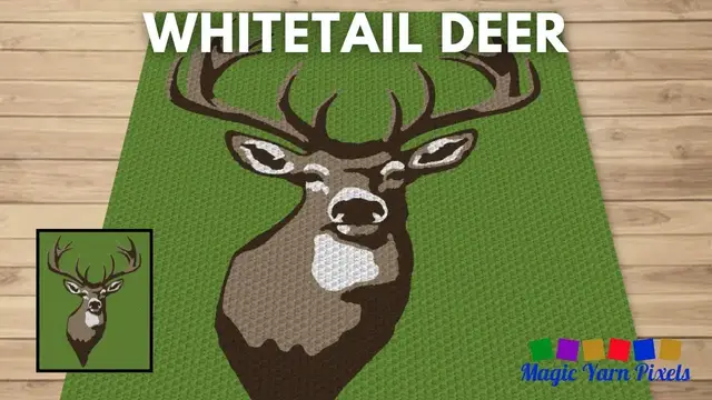 'Video thumbnail for FREE GRAPH - Whitetail Deer - C2C & Tapestry Crochet Pattern | Magic Yarn Pixels'