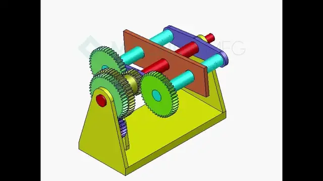 'Video thumbnail for 146 - Gear helical differential mechanism'