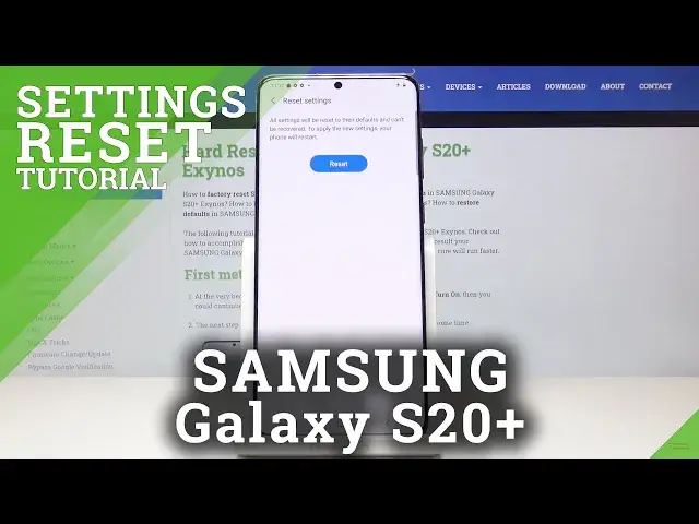 'Video thumbnail for How to Reset Settings on SAMSUNG Galaxy S20+ | Restore Default Settings'