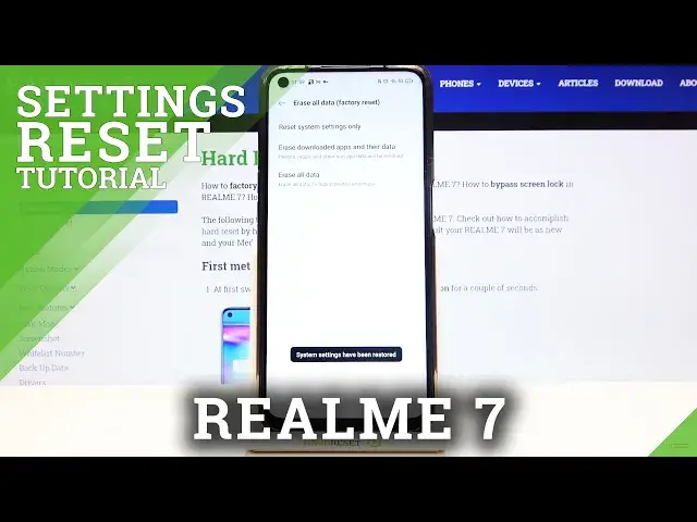 'Video thumbnail for How to Reset System Settings on REALME 7 – Restore Default Settings'