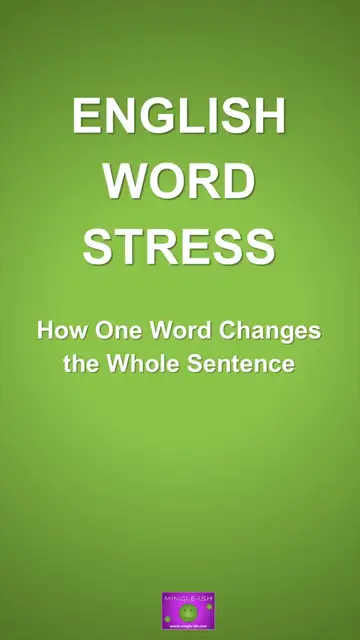 'Video thumbnail for English Word Stress: How One Word Changes the Whole Sentence'