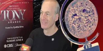 'Video thumbnail for Video: Bob Odenkirk Is Gobsmacked and Bowled Over by His Tony Nomination'