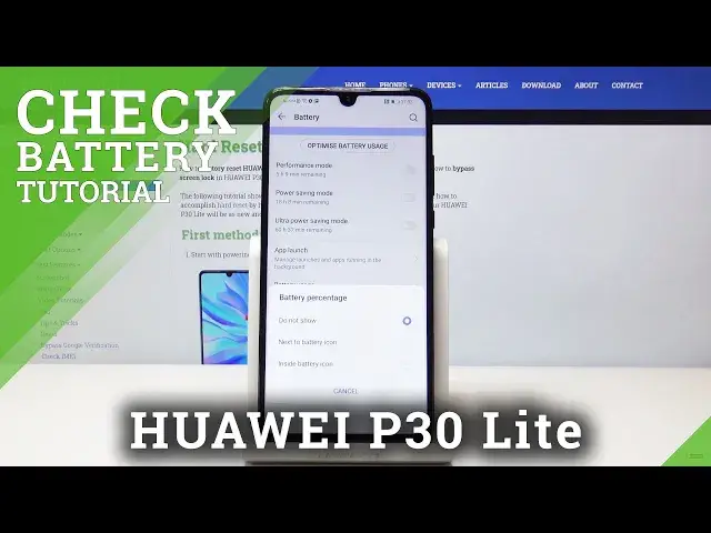 'Video thumbnail for How to Check Battery Percentage in HUAWEI P30 Lite – Show Battery Level'