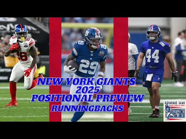 'Video thumbnail for NY Giants 2025 Positional Preview- Running Backs #sports #football #giants #runningbacks #nfl'