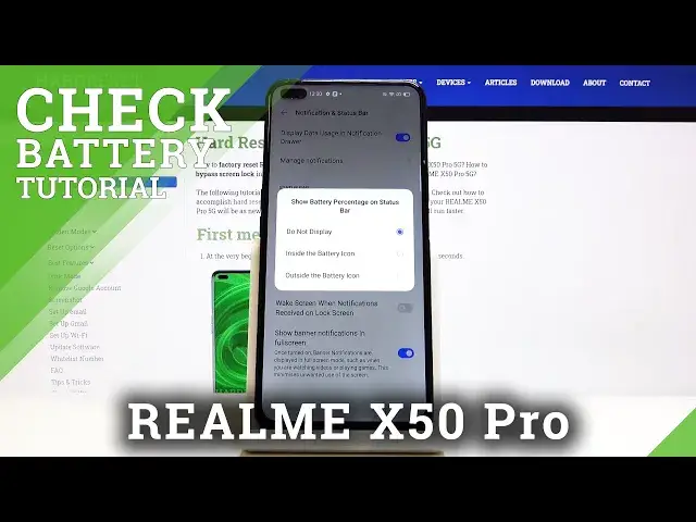 'Video thumbnail for How to Enable Battery Percentage Realme X50 Pro- Show Power Level'