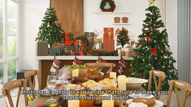 'Video thumbnail for Christmas Eggnog Bread recipe'