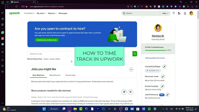 'Video thumbnail for How To Track Time in Upwork (Use Upwork time tracker) 2024'
