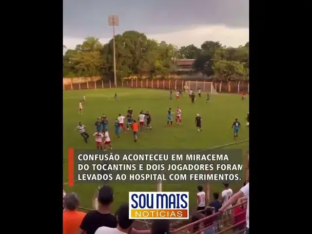 'Video thumbnail for Jogo de futebol amador termina em briga generalizada entre torcedores e jogadores em Miracema do TO'