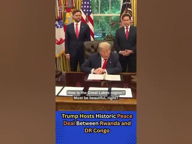 'Video thumbnail for Trump Hosts Historic Peace Deal Between Rwanda and DR Congo'