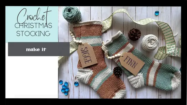 'Video thumbnail for Crochet Christmas Stocking Pattern Tutorial'