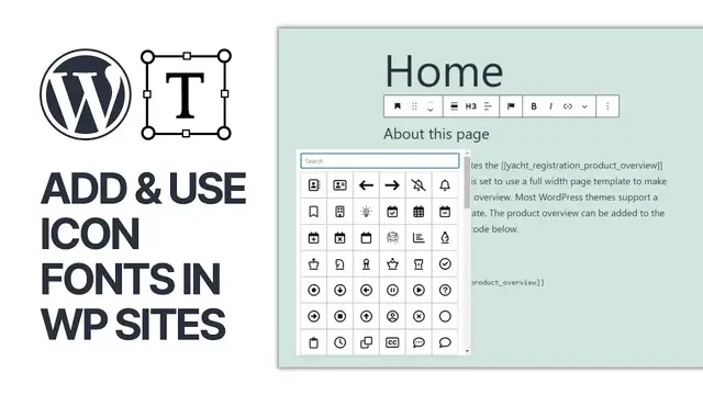'Video thumbnail for How to Add & Use Icon Fonts in WordPress Editor_ Free & Without Coding'