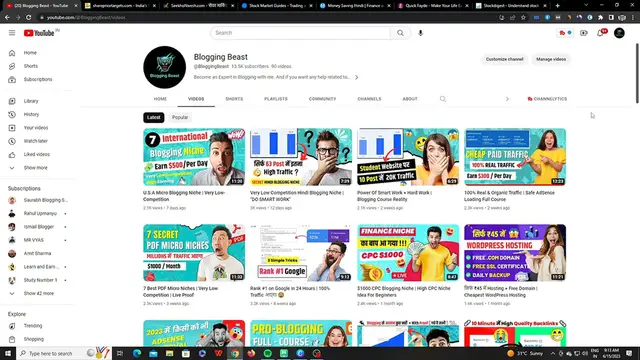 'Video thumbnail for Finance Blog कैसे बनाये  Full Course in Hindi _ All Micro Niche Revealed'