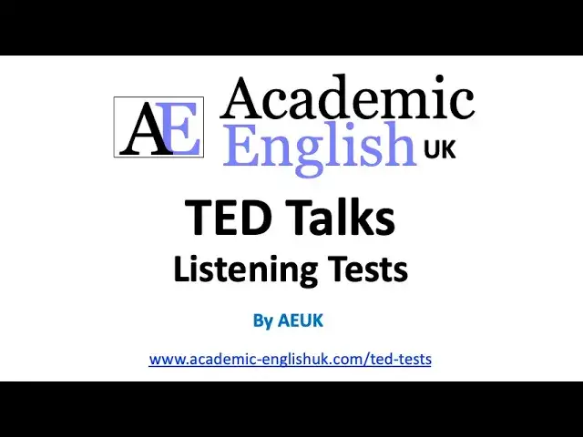 'Video thumbnail for TED TALKS Listening Tests'