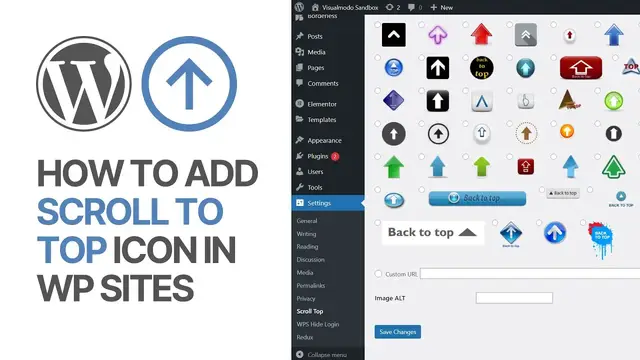 'Video thumbnail for How To Add a Custom Back To Top Icon in WordPress_ Site Scroll To Top Arrow ?'