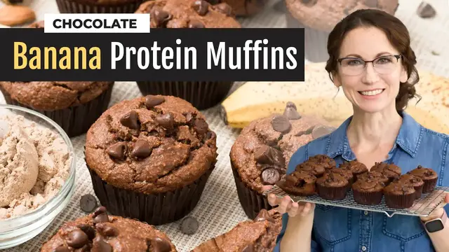 'Video thumbnail for High-Protein Chocolate Banana Muffins | Gluten-Free Option'
