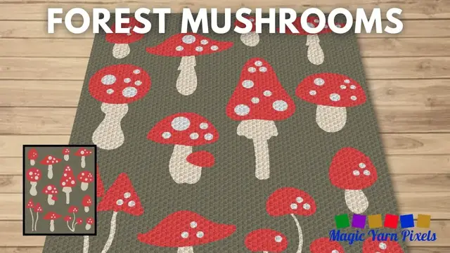 'Video thumbnail for Forest Mushrooms C2C Crochet Pattern: Easy and Beginner-friendly'